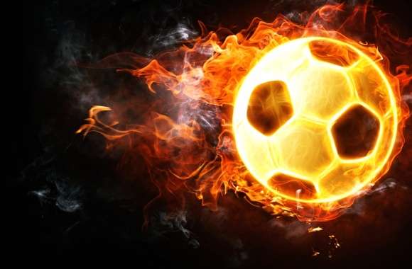 Fiery Soccer Ball A Captivating