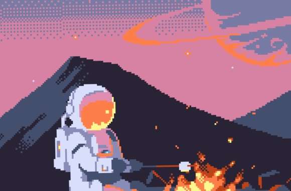 Firelit Astronaut 8-Bit