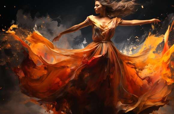 Flame-Inspired Artistic Dancer wallpapers hd quality