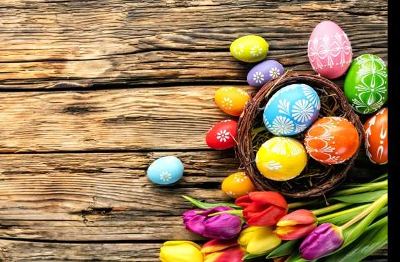 Flower Tulip Easter Egg Egg Colors Spring Holiday Easter