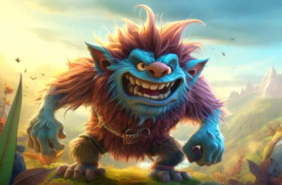 Funny Blue Troll Wallpaper wallpapers hd quality