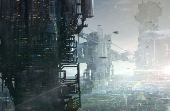 Futuristic Cityscape Stunning Sci-Fi wallpapers hd quality