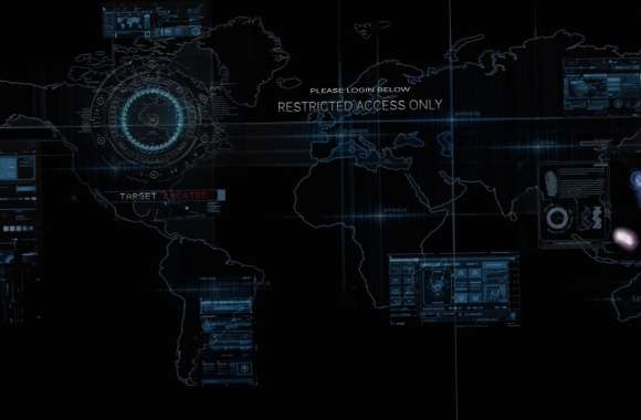 Futuristic Rainmeter HD Sci-Fi Technology Wallpaper