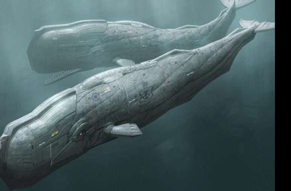 Futuristic Whales A Stunning Sci-Fi Robot