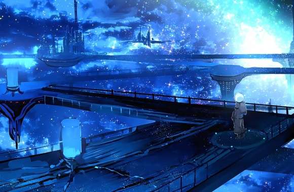 Galactic Adventure HD Anime Sci-Fi Wallpaper wallpapers hd quality