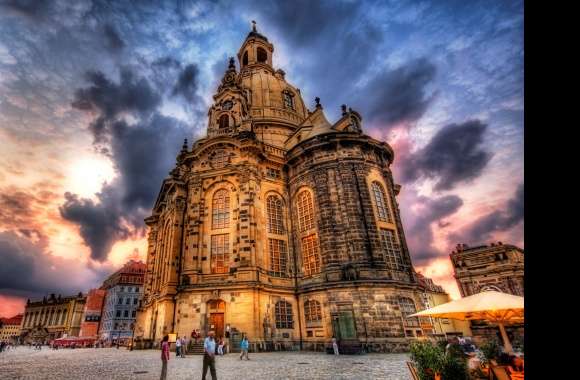 Germany Dresden Dresden Frauenkirche Cloud Sky Architecture Building Church Religious Photography HDR