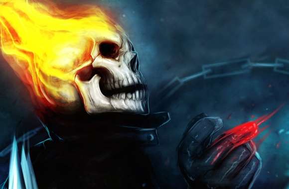 Ghost Rider in Flames - HD Comic Wallpaper