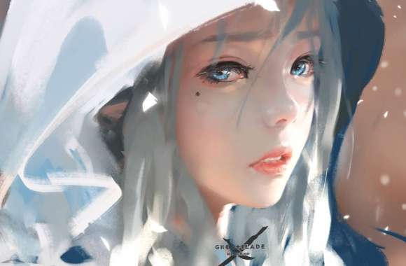 GhostBlade Blue-Eyed Hooded Face - wallpapers hd quality