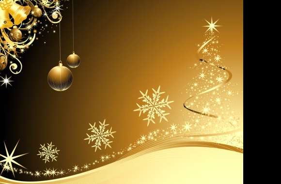 Golden Christmas Joy - wallpapers hd quality