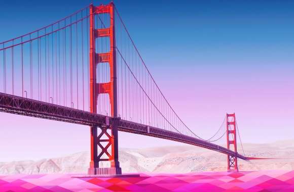 Golden Gate Bridge Pink aesthetic