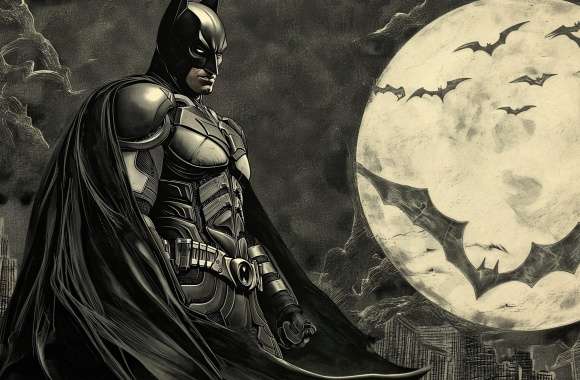 Gothic Batman Moonlight Vigil