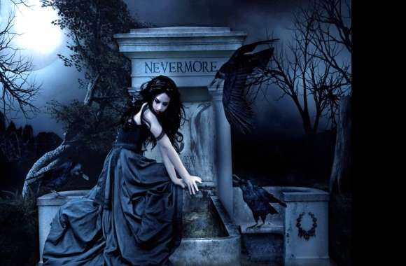 Gothic Graveyard Raven wallpapers hd quality