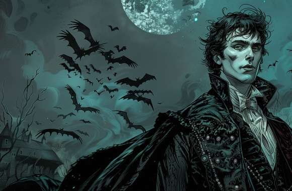 Gothic Vampire Night - HD Dark Horror Wallpaper wallpapers hd quality
