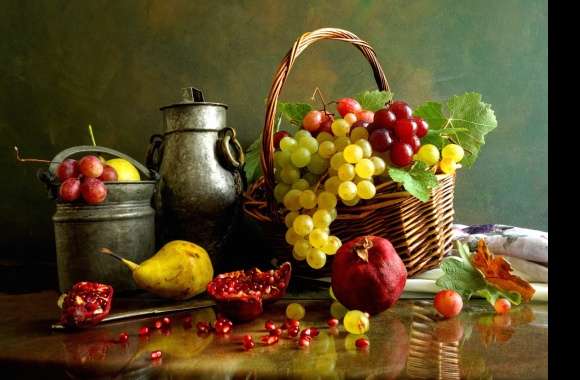 Grapes Basket Fruit Photography Still Life