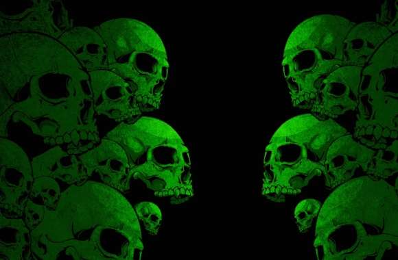 Green Dark Skull wallpapers hd quality