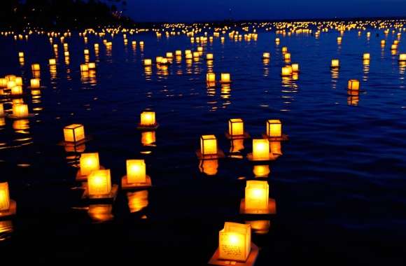 HD Candle Lantern Festival Wallpaper