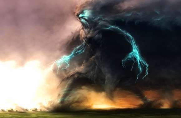 HD Fantasy Creature Storm Wallpaper