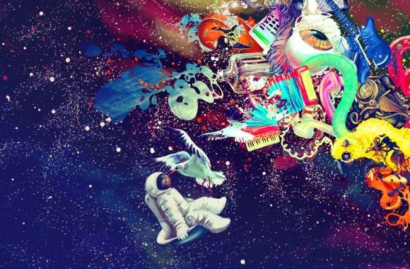 HD Psychedelic Space Art Wallpaper Journey Through Imagination