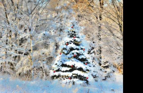 HD Wallpaper of a Beautiful Christmas Tree Celebrating the Holiday Season