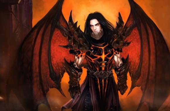 HD Wallpaper of Deathwing Dark Demon with Dragon Wings