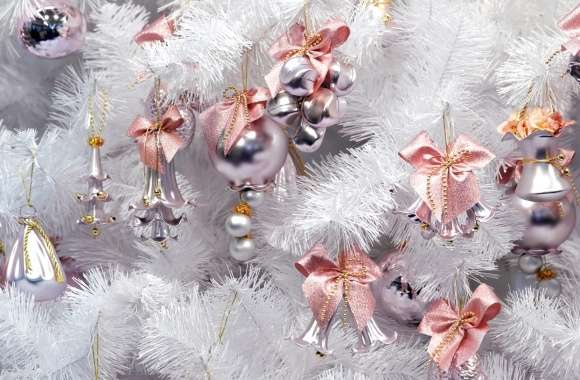 HD Wallpaper of Elegant Christmas Ornaments for the Holiday Season