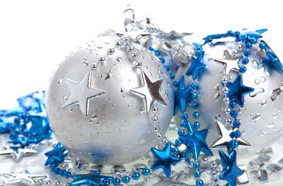 HD Wallpaper of Festive Christmas Ornaments and Holiday Cheer