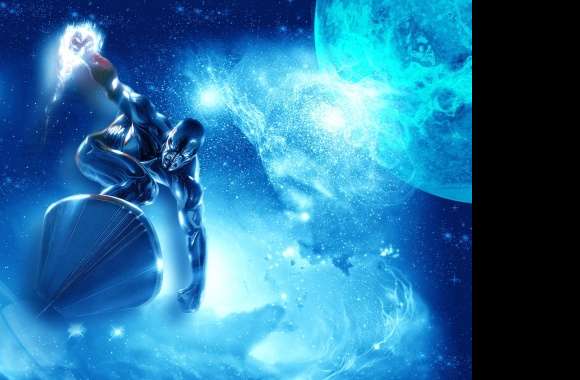 HD Wallpaper of Norrin Radd The Silver Surfer in Cosmic Action