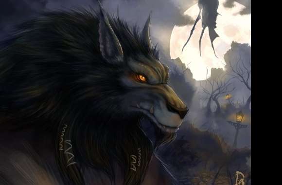 HD Werewolf Wallpaper Dark Halloween Adventure in World of Warcraft