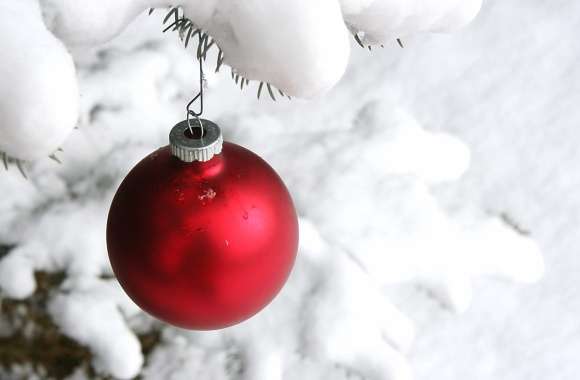 HD Winter Wonderland Christmas Ornament Wallpaper