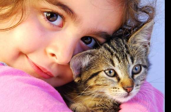 Heartwarming Moments Child and Kitten in