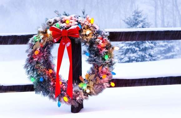 Holiday Cheer Festive Winter Wreath