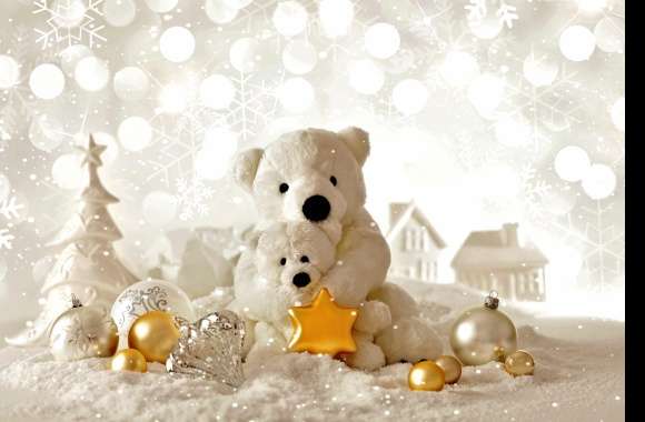 Holiday Cheer Teddy Bears and Ornaments in HD