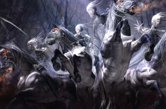 Horse Skeleton Fantasy Dark Creepy wallpapers hd quality