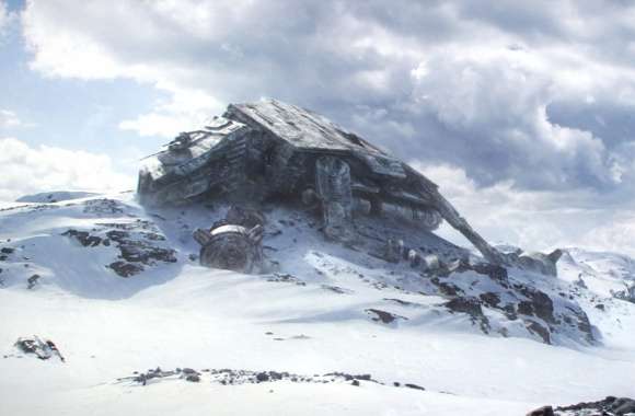 Hoth Epic AT-AT Walker in Star Wars Sci-Fi Landscape