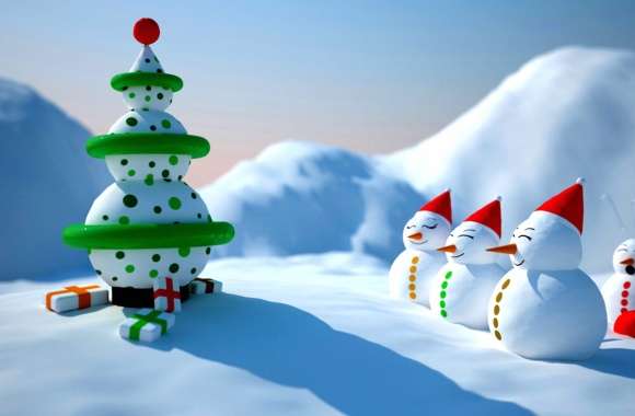 Humor Christmas Tree Snowman Holiday Christmas