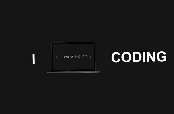 I Love Coding Dark background