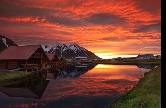 Iceland Sunset Reflection Stunning