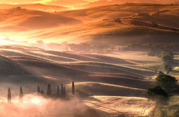 Italy Hill Sunrise Landscape Photography Tuscany wallpapers hd quality