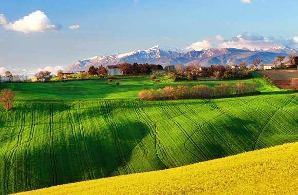 Italy Mountain Field Photography Landscape