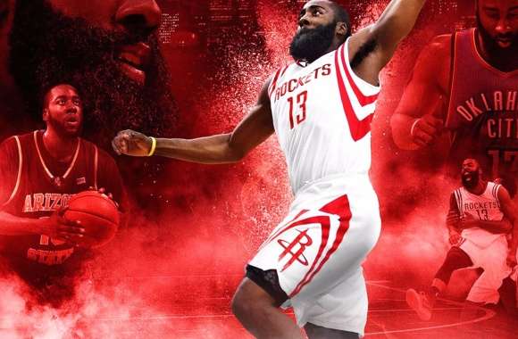 James Harden Houston Rockets HD Desktop Wallpaper