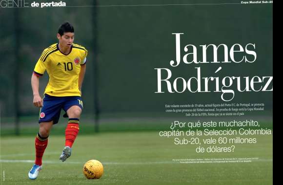 James Rodriguez Colombian Soccer Star on Field