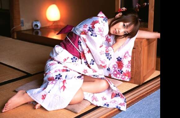 Japanese Elegance Woman in Yukata -