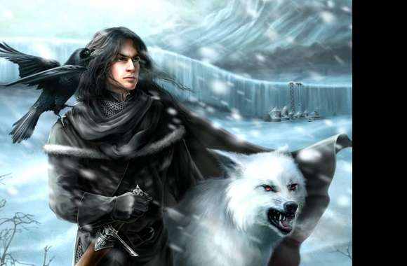 Jon Snow and Ghost Fantasy