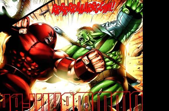 Juggernaut vs Hulk HD Comic Wallpaper