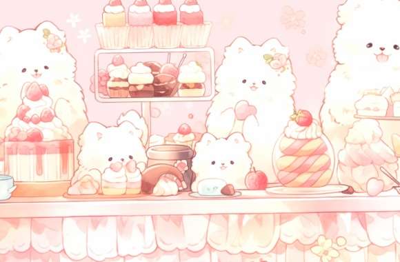 Kawaii Dogs Wallpaper