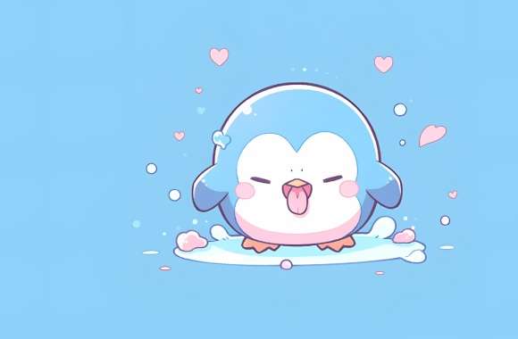 Kawaii Penguin Wallpaper