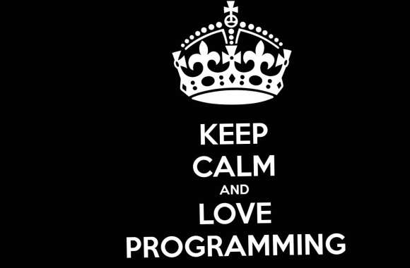 Keep Calm and Love Programming - Coding Motivation Wallpaper