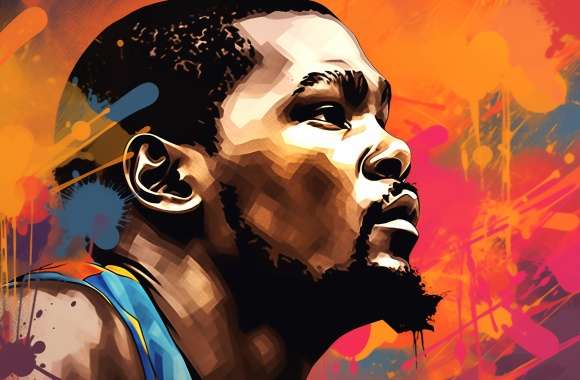 Kevin Durant Splash Art Wallpaper