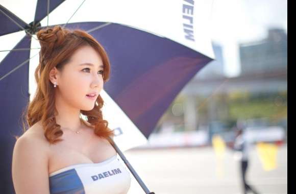 Korean Woman with Umbrella