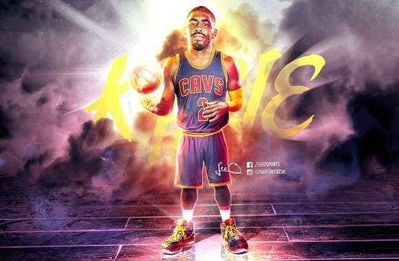 Kyrie Irving - Dynamic Basketball Star Background